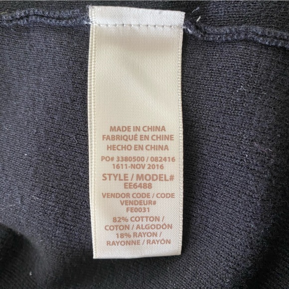 Ella Moss Black Cold Shoulder Knit Top with Sheer Sleeves Size M - Picture 9 of 9